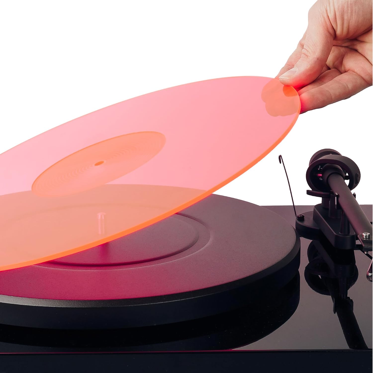 Precision Machined See-Through Acrylic Turntable Mat for 12" Turntable Platters