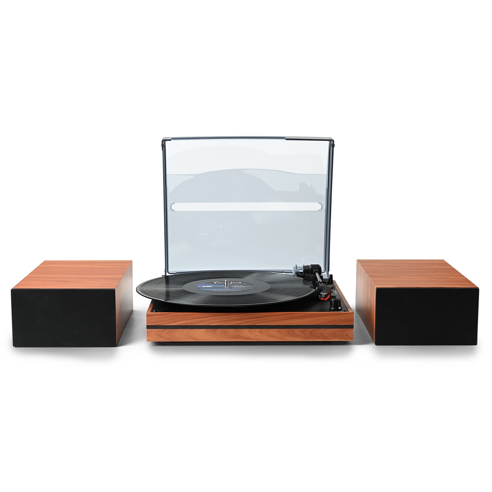 R612 Split Vintage LP Vinyl Record Player Matching with Speakers