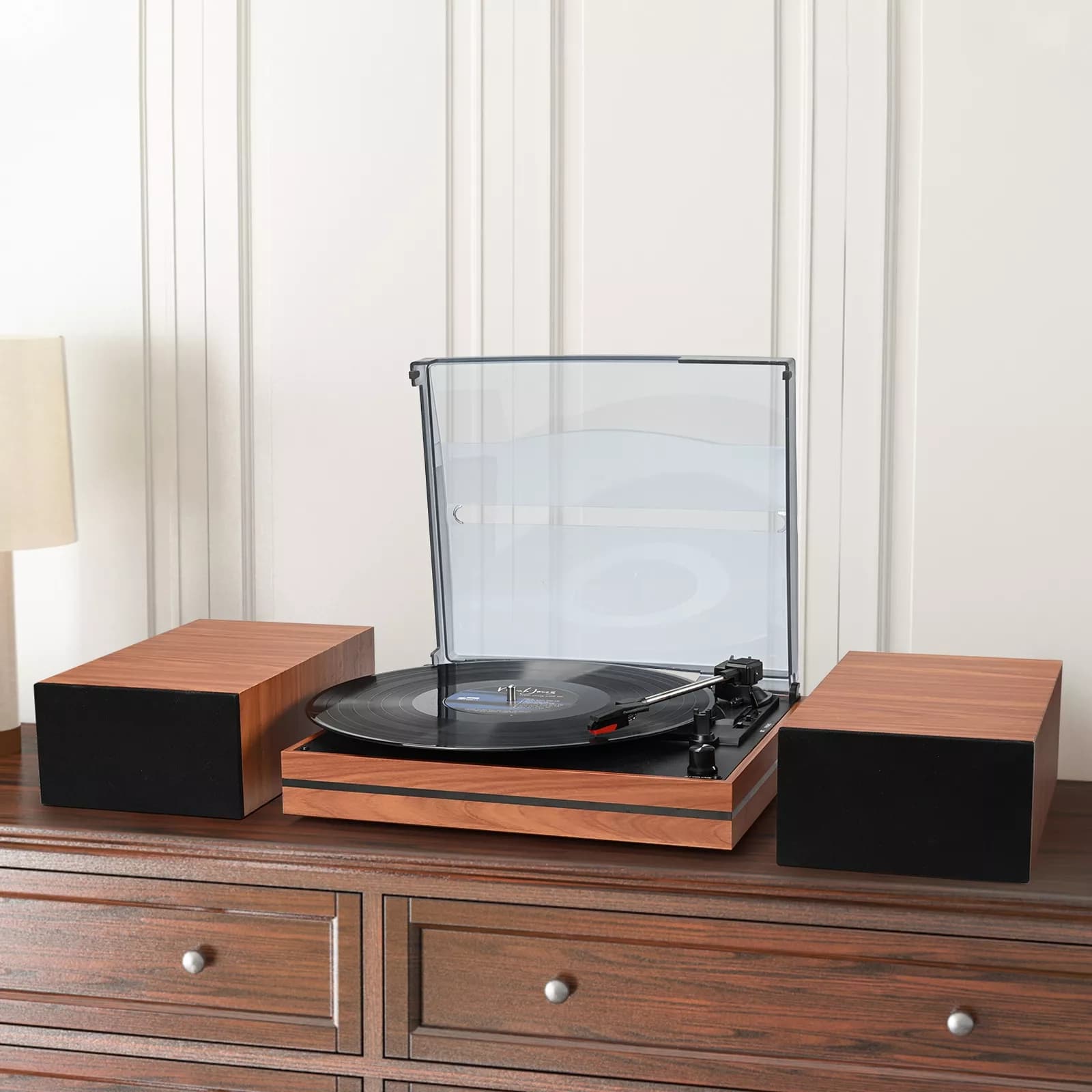 R612 Pro Split Vintage Turntable with Matching Speakers