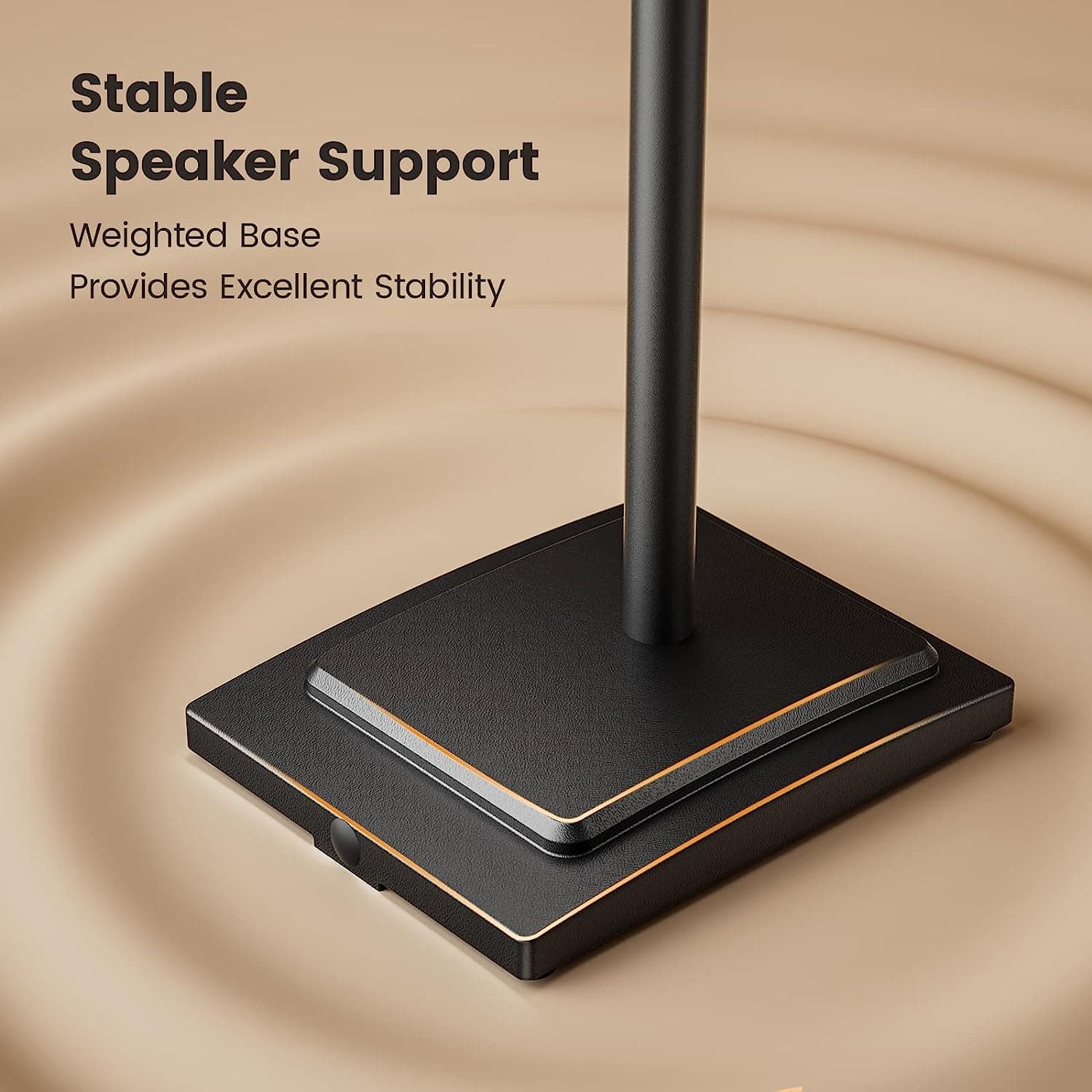 Stable Bookshelf Speaker Stands with Weighted Base