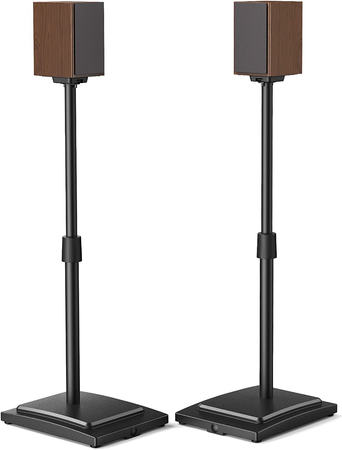 Stable Bookshelf Speaker Stands with Weighted Base