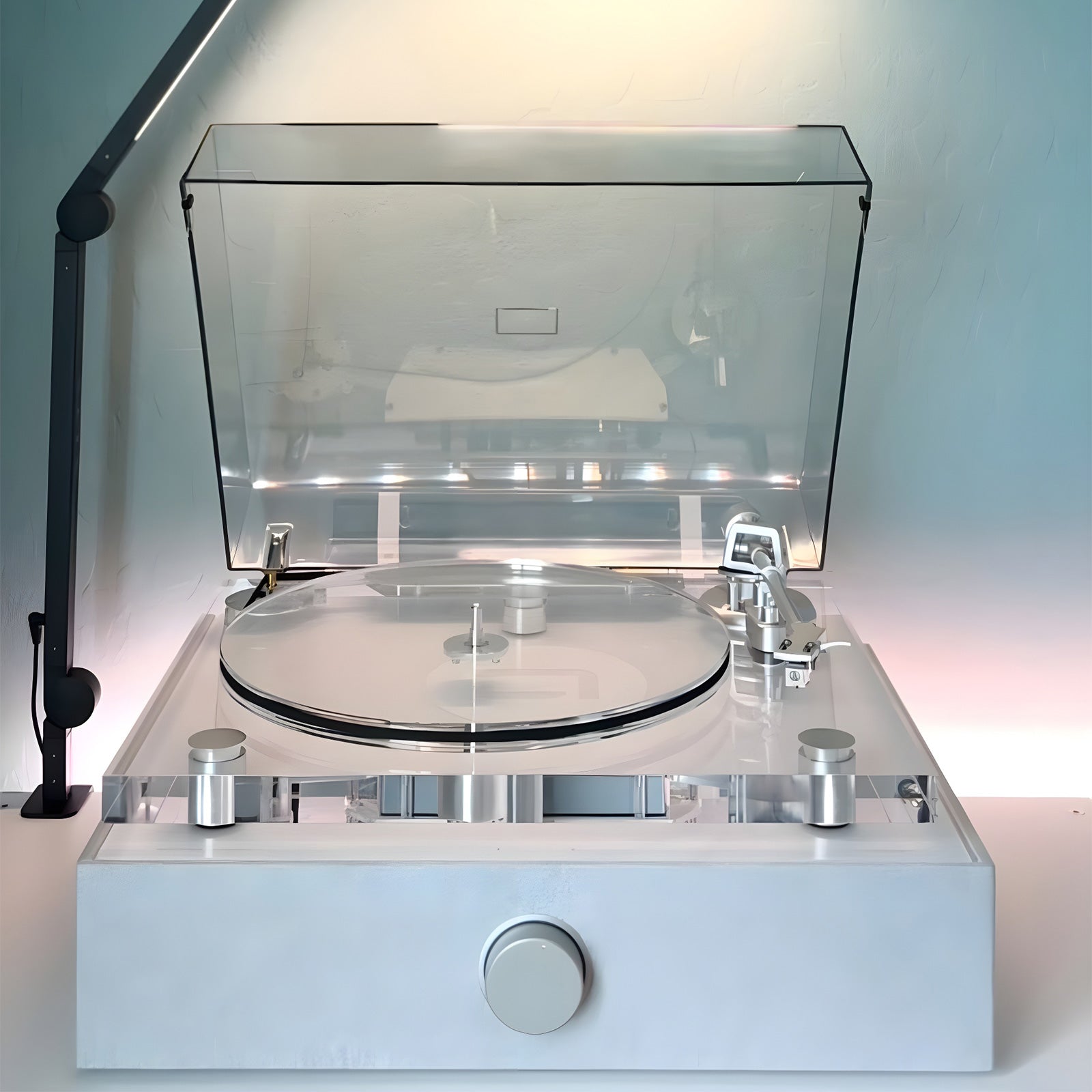 Transparent Turntable with Andover Audio Spinbase 2 Speaker System