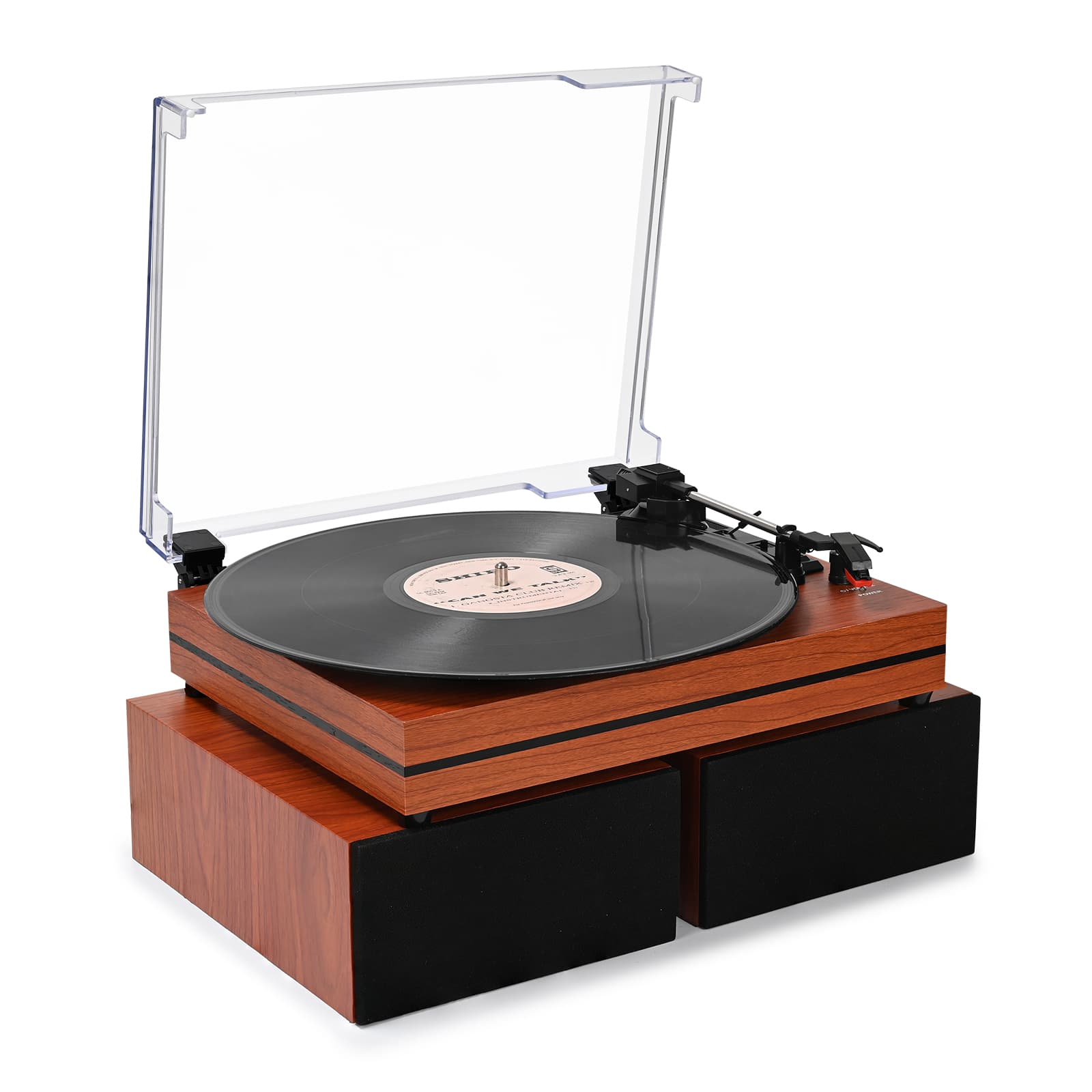 The R612 Pro Upgraded Vintage Turntable System with Stereo Speakers