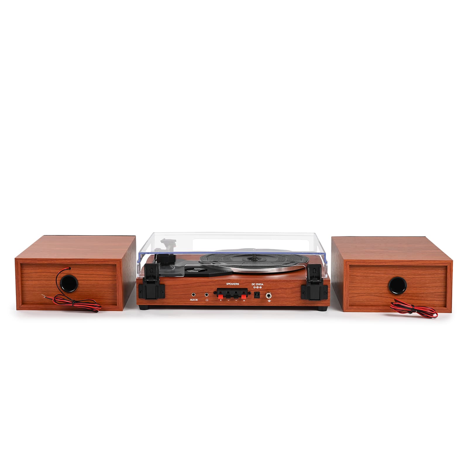 The R612 Pro Upgraded Vintage Turntable System with Stereo Speakers