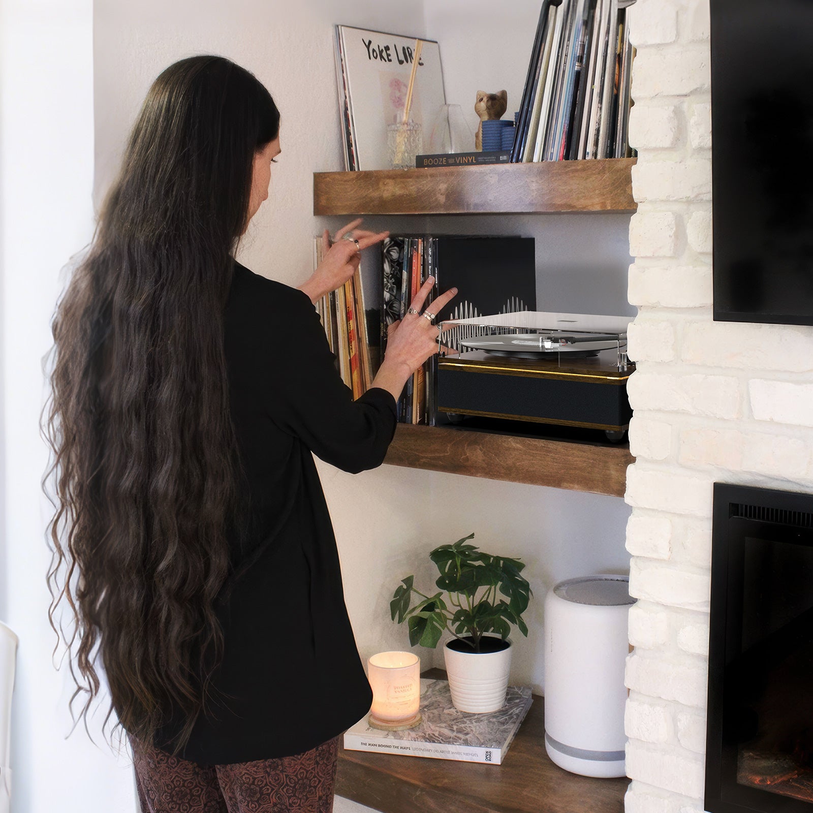 Bluetooth Record Player | All-in-One Vintage Turntable with HiFi Speakers