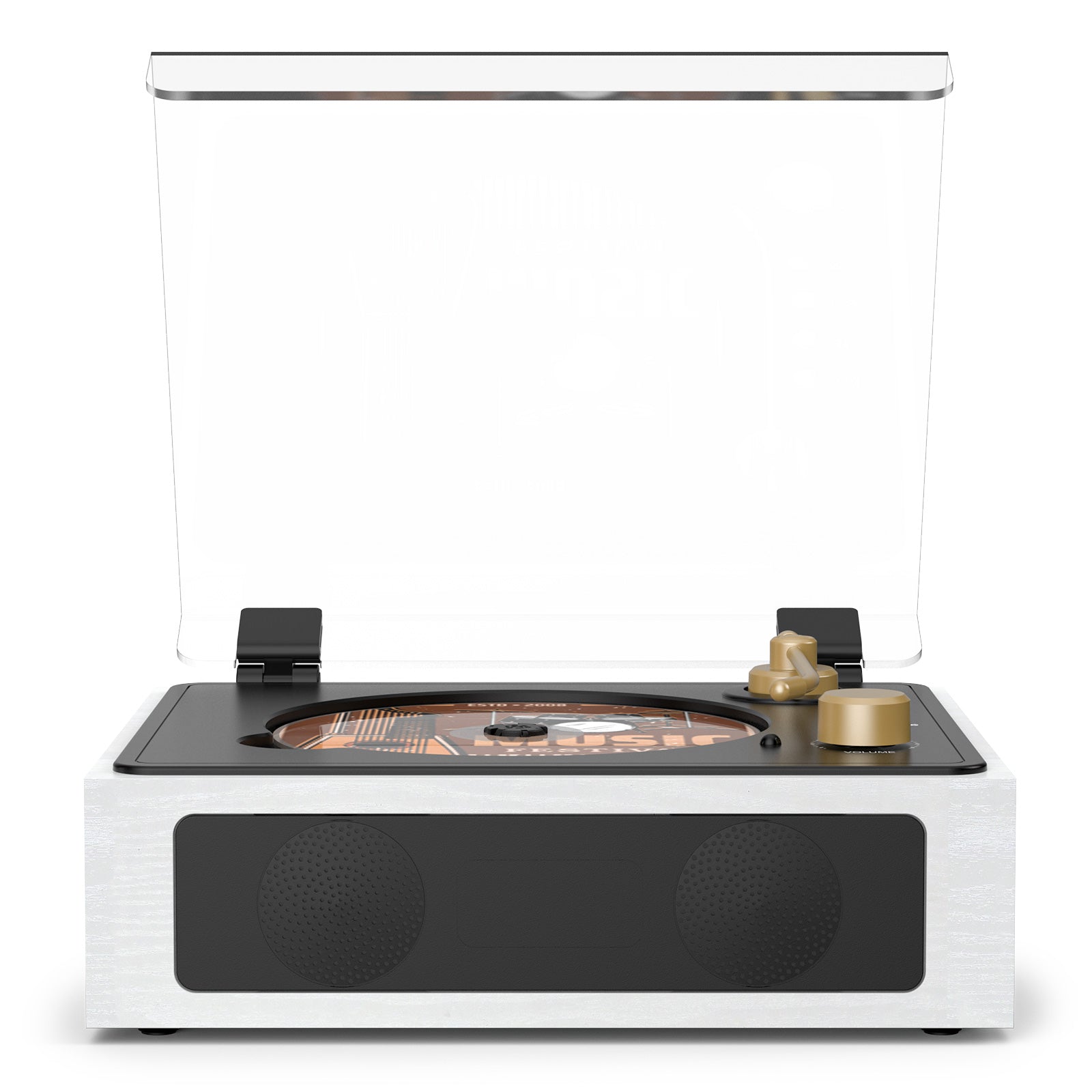 Retro Bluetooth CD Player with Built-in Stereo Speakers