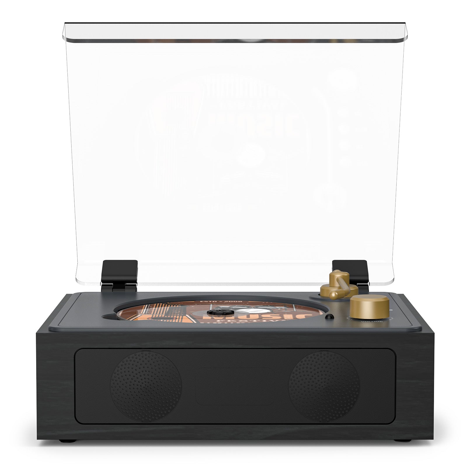 Retro Bluetooth CD Player with Built-in Stereo Speakers