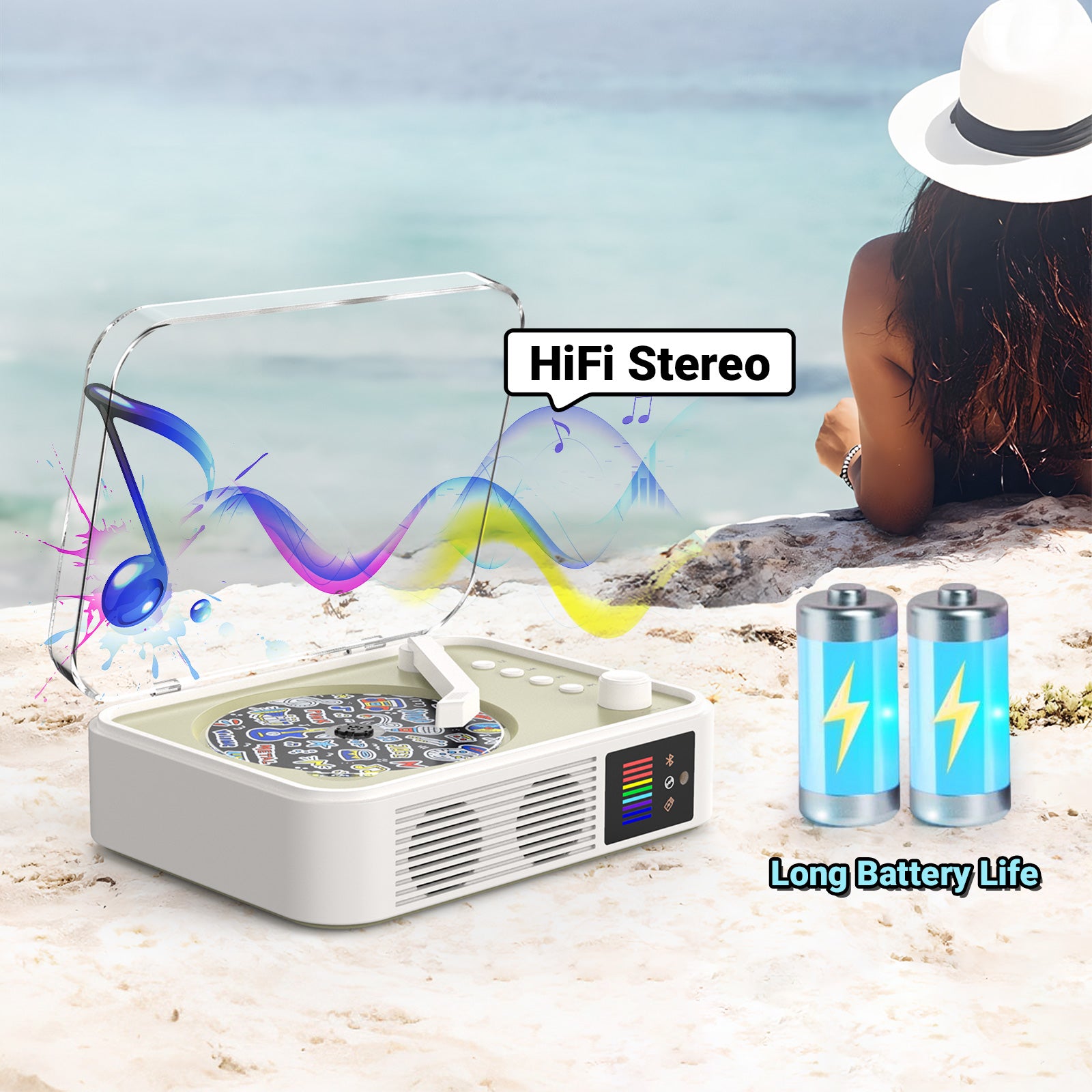 Retro CD Player – Wireless Vintage Music Companion