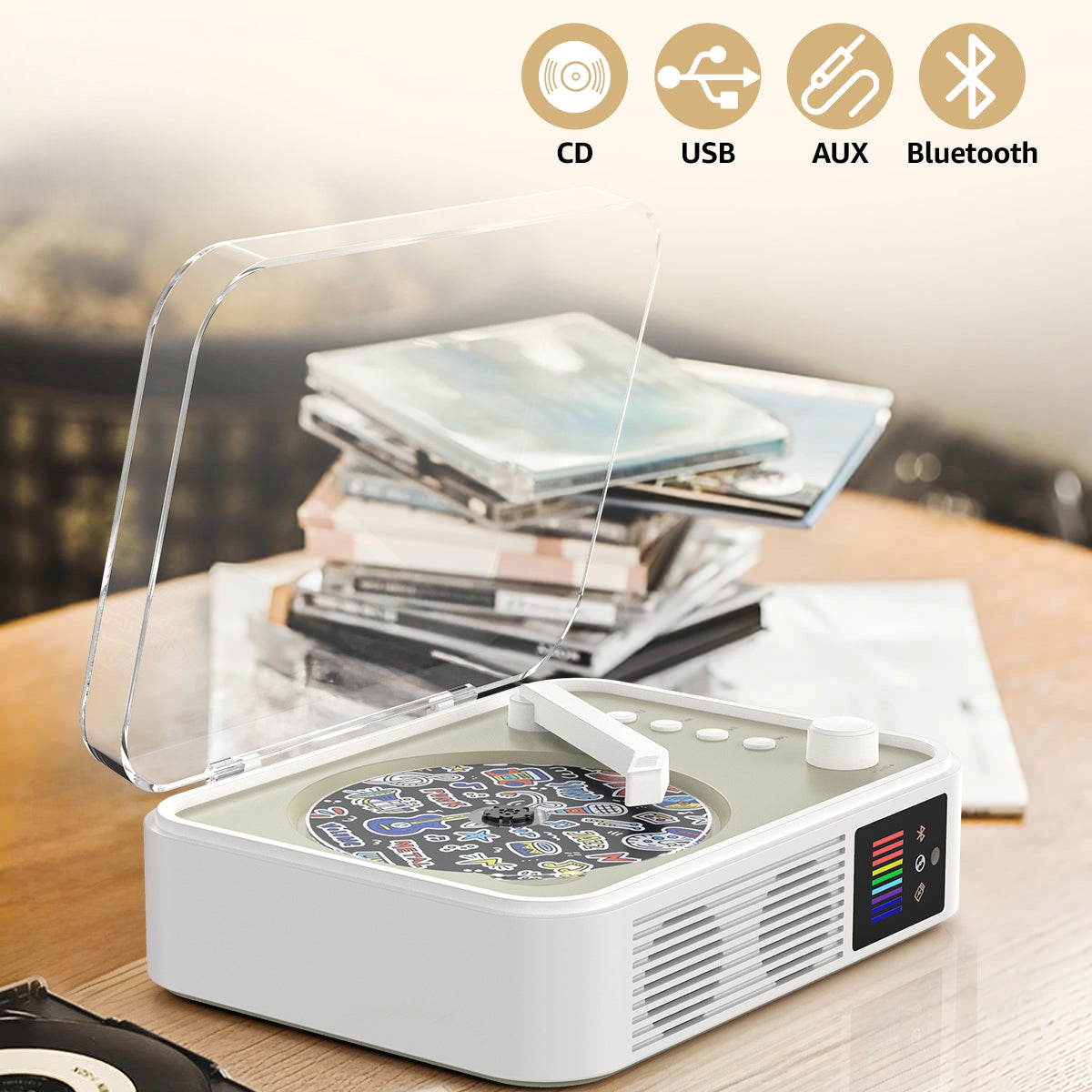 Retro CD Player – Wireless Vintage Music Companion