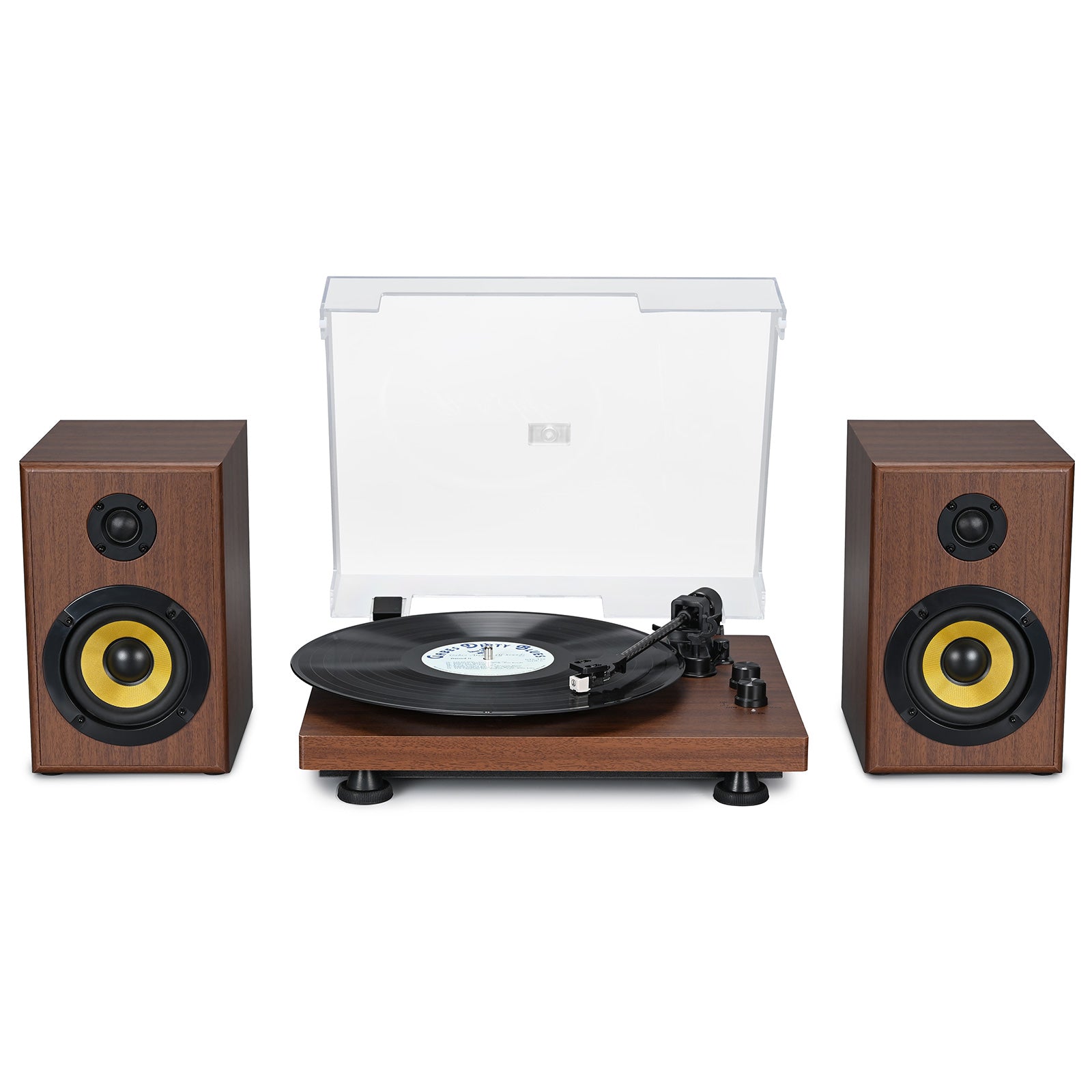 Bluetooth Hi-Fi Record Player with 2*30W Speakers – High Fidelity Sound & Wireless Music Streaming