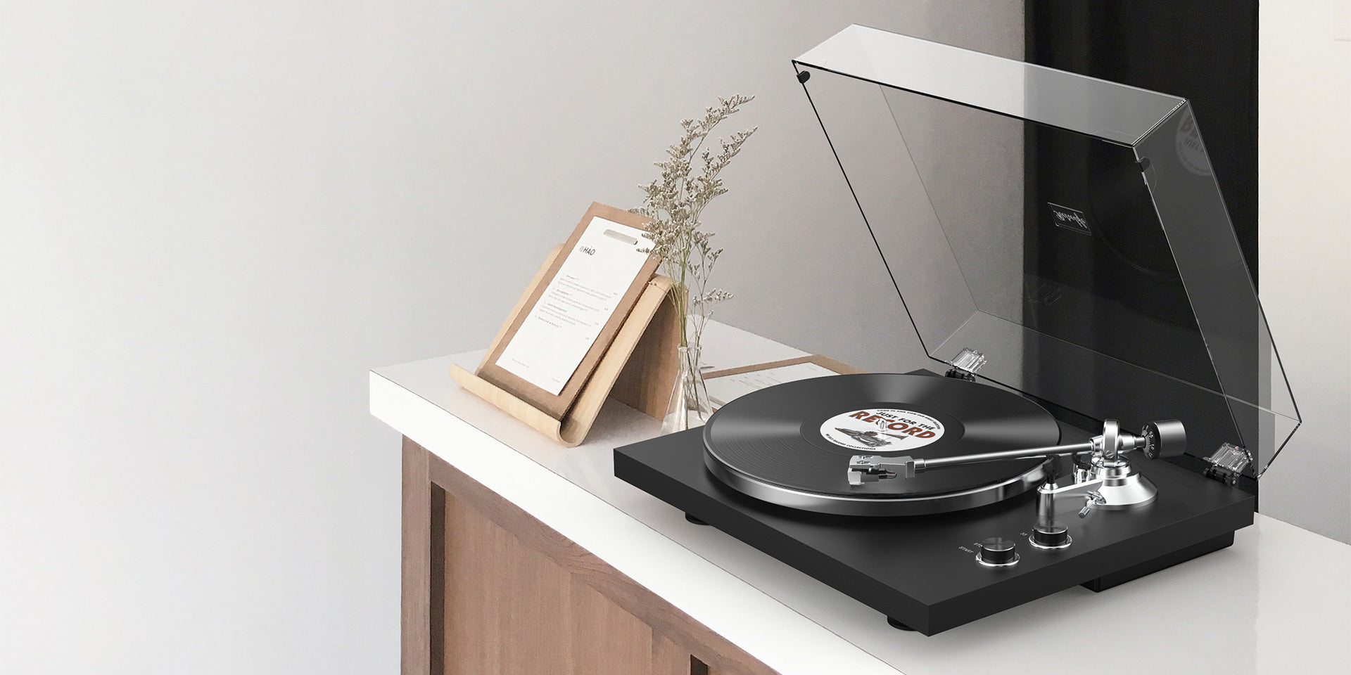 Audio Keeper | High Fidelity Bluetooth Turntable System HQKZ-006 Black