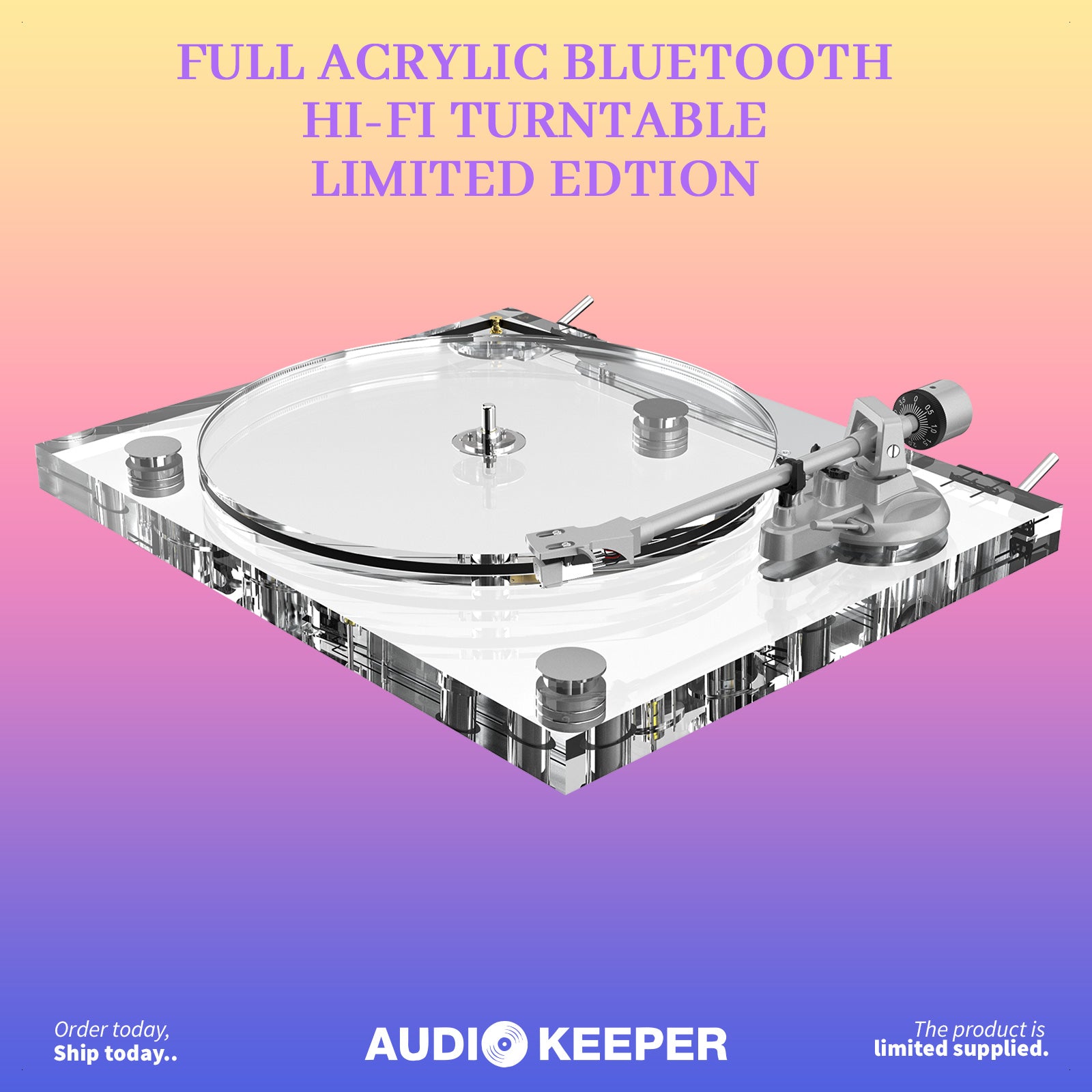 Genesis-V2 Transparent Turntable – Limited European Edition