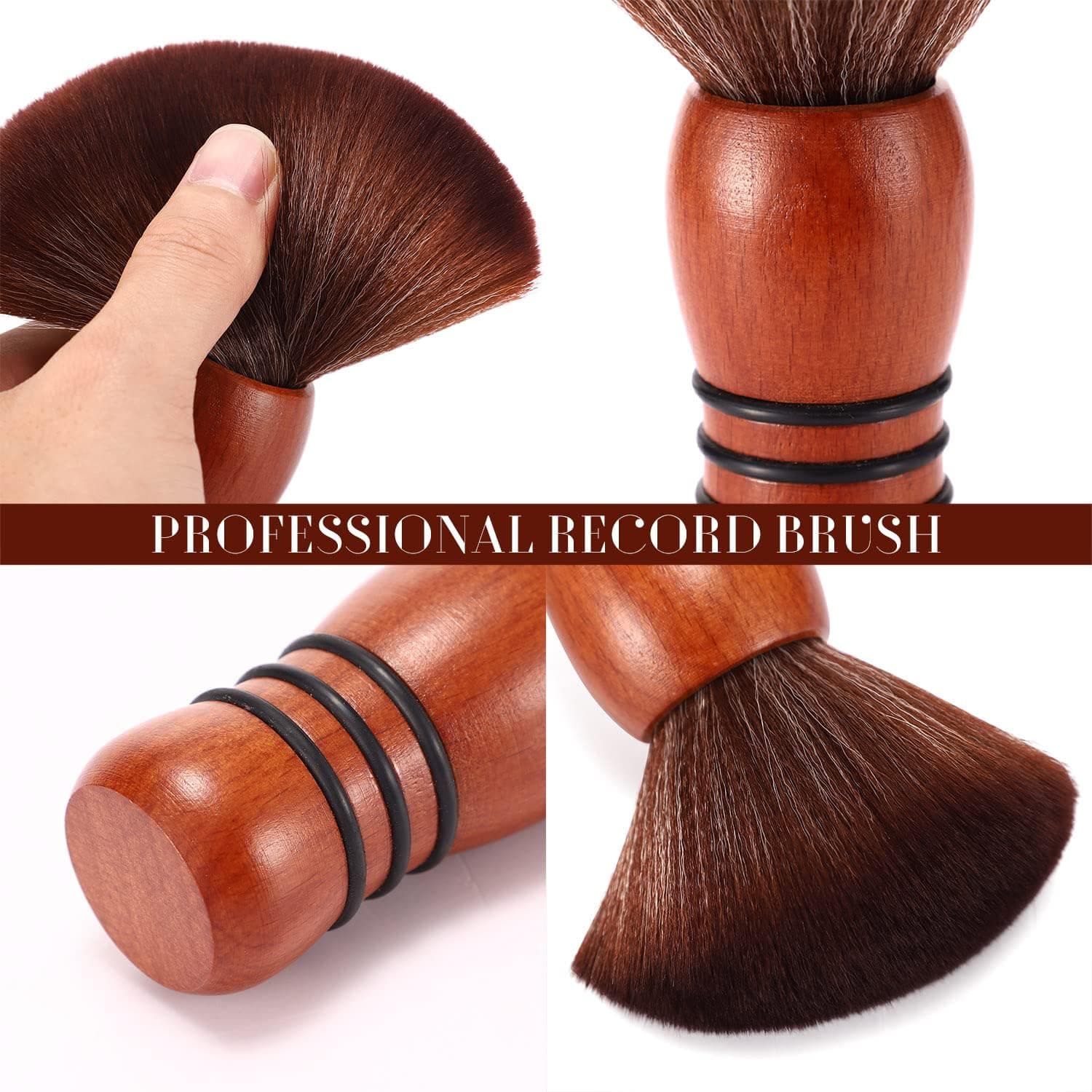 Anti-Static Vinyl Cleaning Record Brush Brown Color